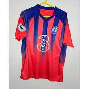 Chelsea FC Premier League Soccer Blue Pink Jersey Sz Men's M Medium Football